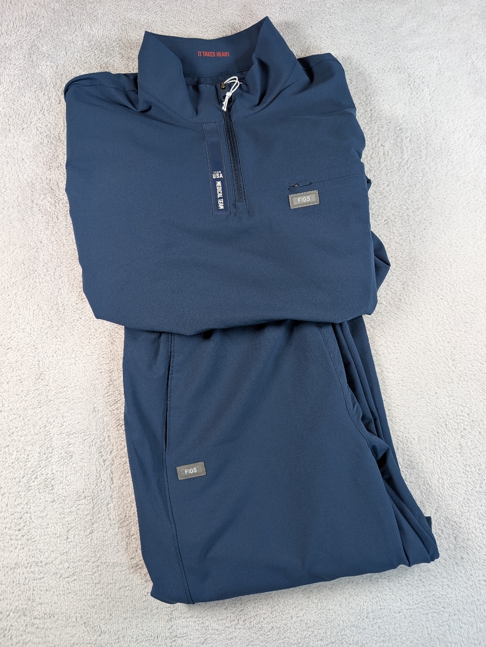 FIGS Team USA Olympic 2026 Scrub Set Mens L Blue NWT Medical